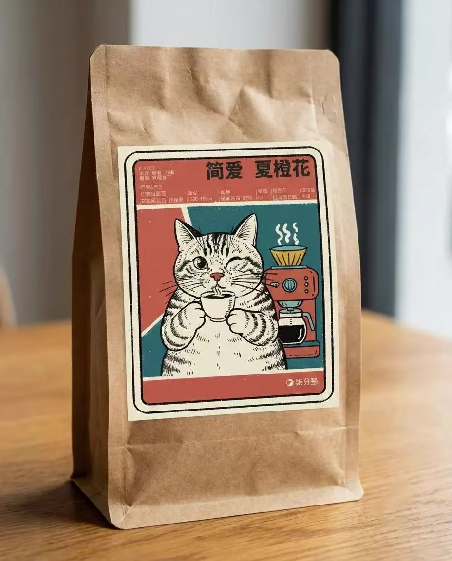 Coffee packaging cover image.