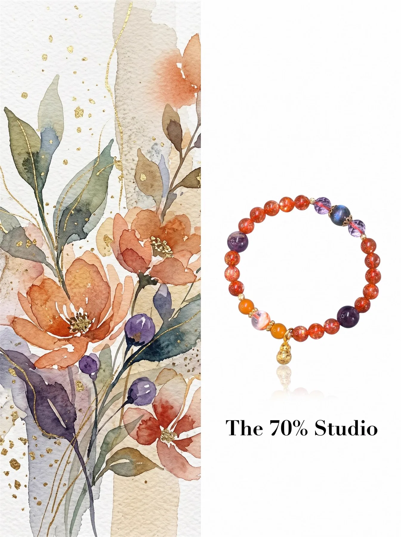 Violet Solar Flare crystal bracelet.